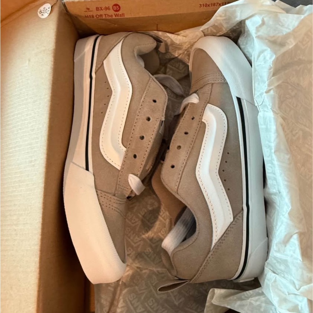 Vans Tan and White Sneakers